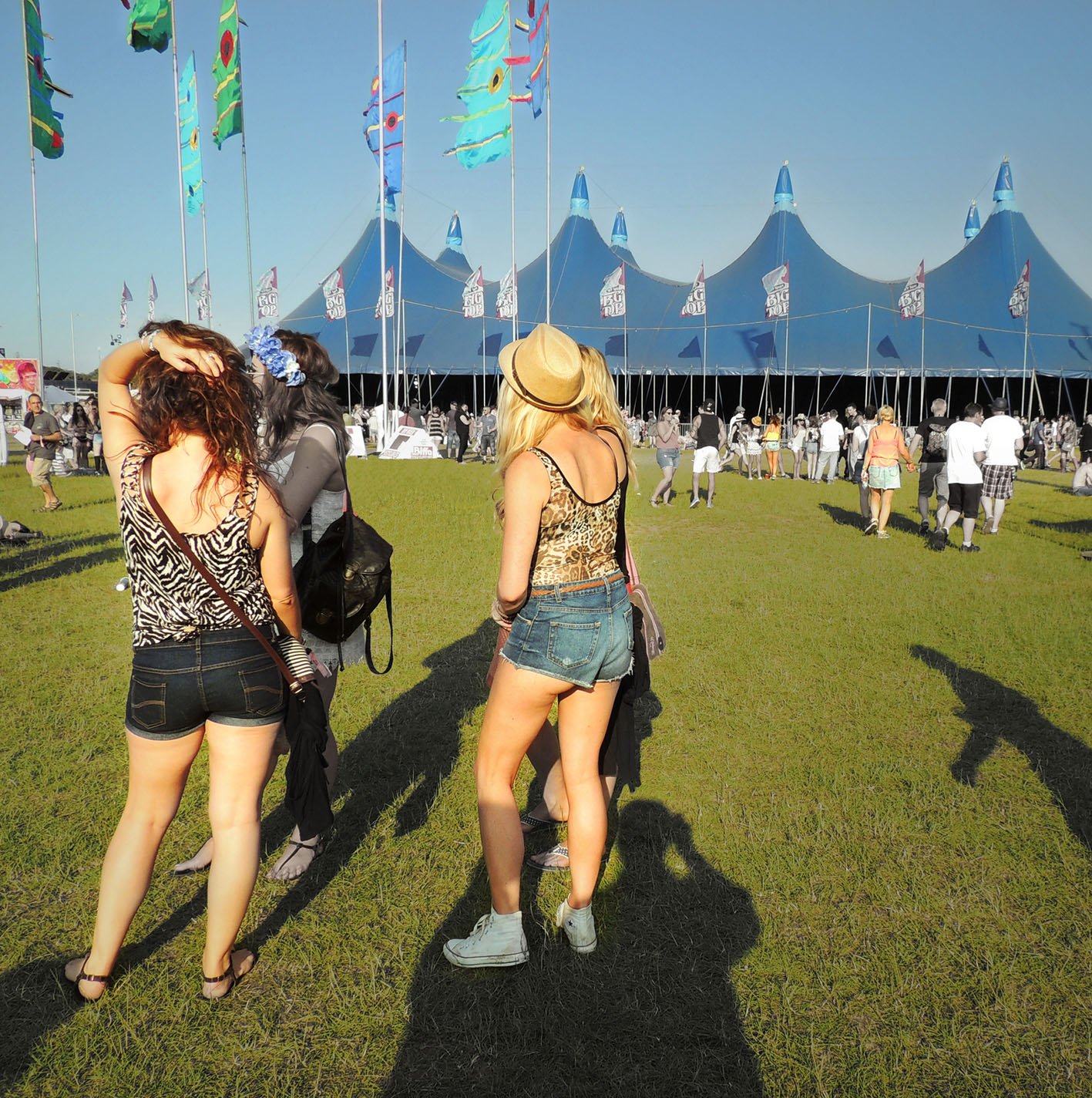 The big top and on-goers at the Isle of Wight Festival 2014.